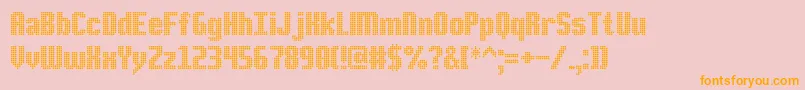 DsPoint Font – Orange Fonts on Pink Background