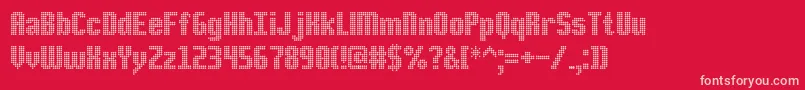 DsPoint Font – Pink Fonts on Red Background