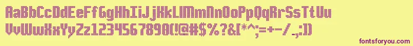 DsPoint Font – Purple Fonts on Yellow Background