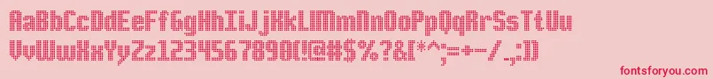 DsPoint Font – Red Fonts on Pink Background