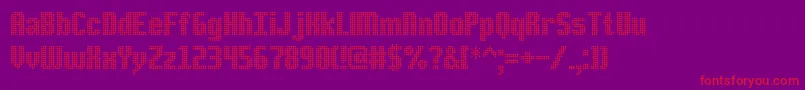 DsPoint Font – Red Fonts on Purple Background
