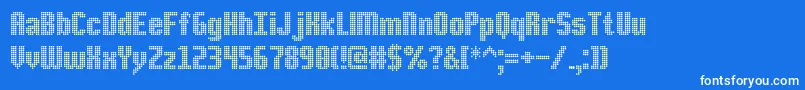 DsPoint Font – White Fonts on Blue Background