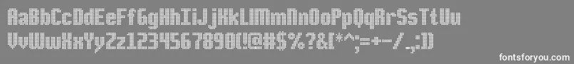 DsPoint Font – White Fonts on Gray Background