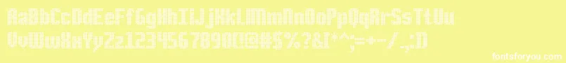 DsPoint Font – White Fonts on Yellow Background