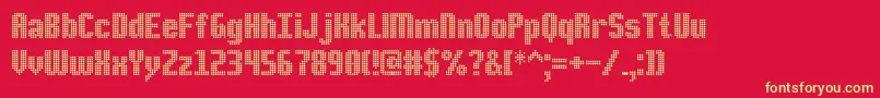 DsPoint Font – Yellow Fonts on Red Background