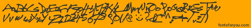 Tagdo Font – Black Fonts on Orange Background