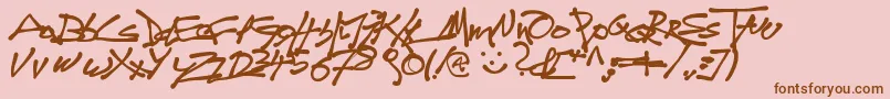 Tagdo Font – Brown Fonts on Pink Background