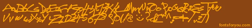 Tagdo Font – Orange Fonts on Brown Background