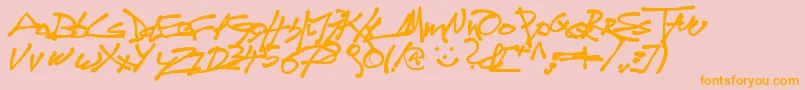 Tagdo Font – Orange Fonts on Pink Background