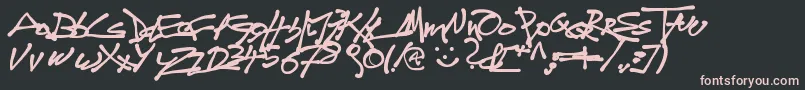 Tagdo Font – Pink Fonts on Black Background