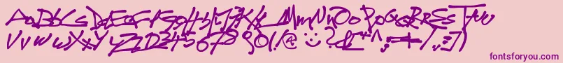 Tagdo Font – Purple Fonts on Pink Background