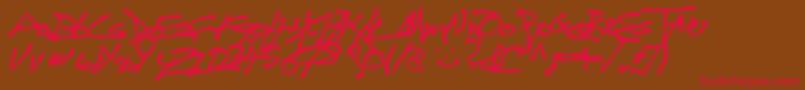 Tagdo Font – Red Fonts on Brown Background