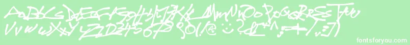 Tagdo Font – White Fonts on Green Background