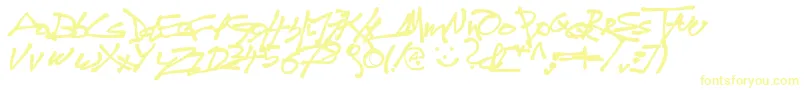 Tagdo Font – Yellow Fonts on White Background