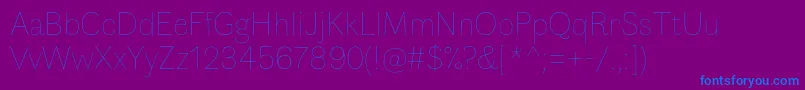 FauneDisplaythin Font – Blue Fonts on Purple Background