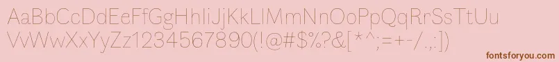 FauneDisplaythin Font – Brown Fonts on Pink Background