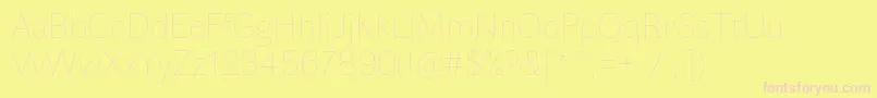 FauneDisplaythin Font – Pink Fonts on Yellow Background