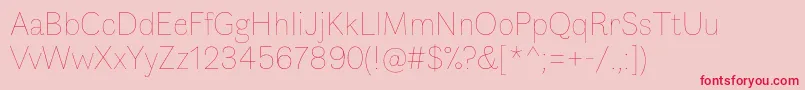 FauneDisplaythin Font – Red Fonts on Pink Background