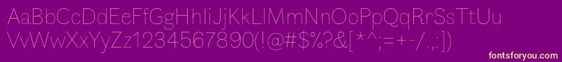 FauneDisplaythin Font – Yellow Fonts on Purple Background