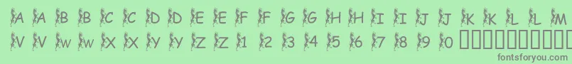Weitere Informationen zur PfGriffinClimbing-Schriftart PfGriffinClimbing-Schriftart – Graue Schriften auf grünem Hintergrund