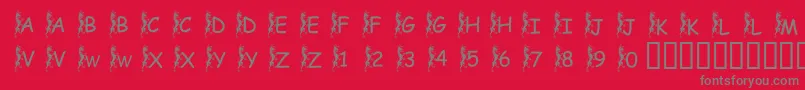 PfGriffinClimbing Font – Gray Fonts on Red Background