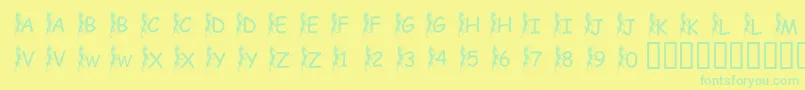 PfGriffinClimbingフォントについての詳細 フォントPfGriffinClimbing – 黄色い背景に緑の文字