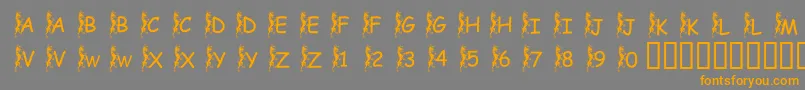 PfGriffinClimbing Font – Orange Fonts on Gray Background