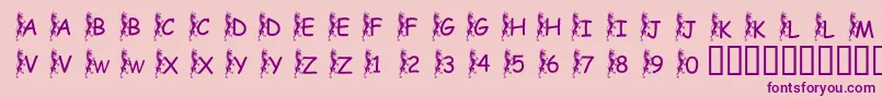 PfGriffinClimbing Font – Purple Fonts on Pink Background