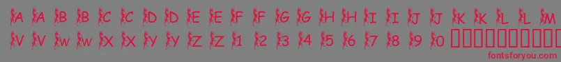 PfGriffinClimbing Font – Red Fonts on Gray Background