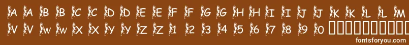 PfGriffinClimbing Font – White Fonts on Brown Background