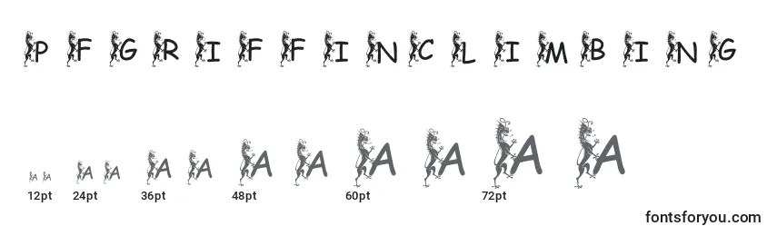 PfGriffinClimbing Font Sizes