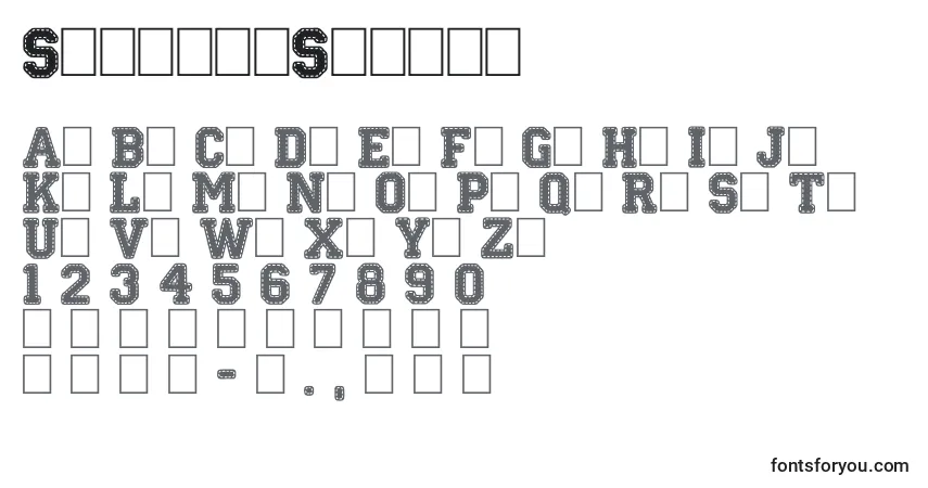 Schriftart StitchnSchool – Alphabet, Zahlen, spezielle Symbole