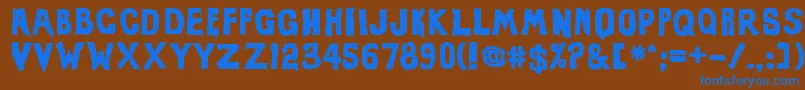 EviloffrankensteinUltrablack Font – Blue Fonts on Brown Background