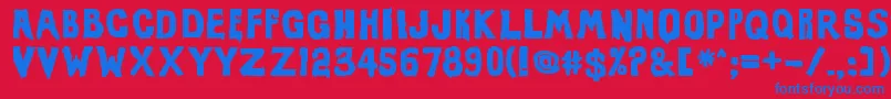 EviloffrankensteinUltrablack Font – Blue Fonts on Red Background
