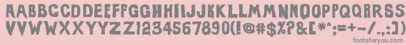 Fonte EviloffrankensteinUltrablack – fontes cinzas em um fundo rosa