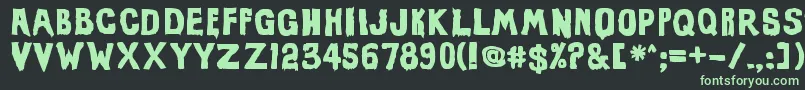EviloffrankensteinUltrablack Font – Green Fonts on Black Background