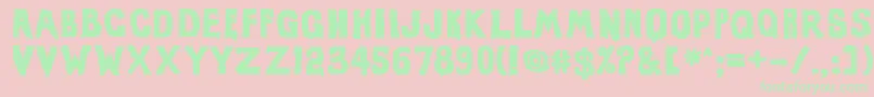 fuente EviloffrankensteinUltrablack – Fuentes Verdes Sobre Fondo Rosa