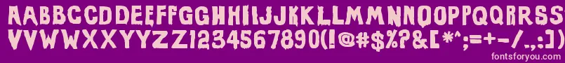 EviloffrankensteinUltrablack Font – Pink Fonts on Purple Background