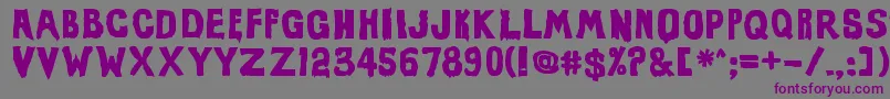 EviloffrankensteinUltrablack Font – Purple Fonts on Gray Background