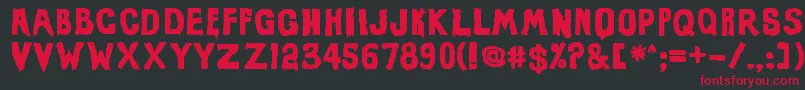 Шрифт EviloffrankensteinUltrablack – красные шрифты на чёрном фоне