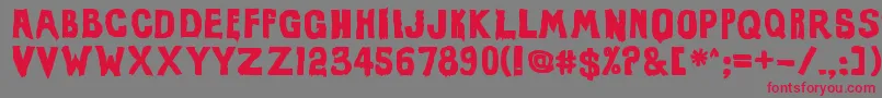 EviloffrankensteinUltrablack Font – Red Fonts on Gray Background