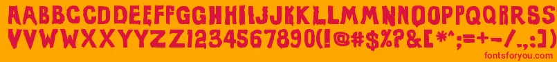 More about EviloffrankensteinUltrablack Font EviloffrankensteinUltrablack Font – Red Fonts on Orange Background