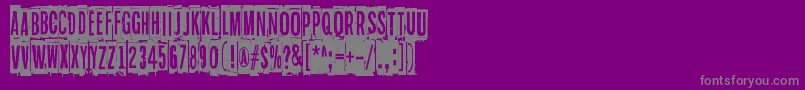 Fonte Blockheads – fontes cinzas em um fundo violeta