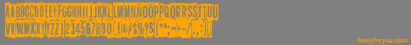 Blockheads Font – Orange Fonts on Gray Background