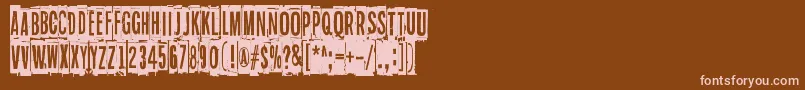 Blockheads Font – Pink Fonts on Brown Background