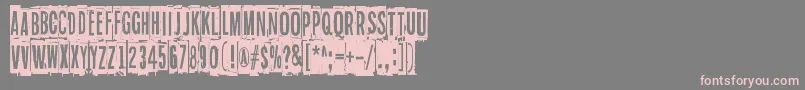 Blockheads Font – Pink Fonts on Gray Background