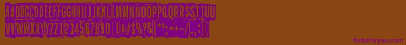 Blockheads Font – Purple Fonts on Brown Background