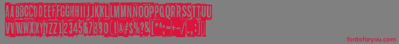 フォントBlockheads – 赤い文字の灰色の背景