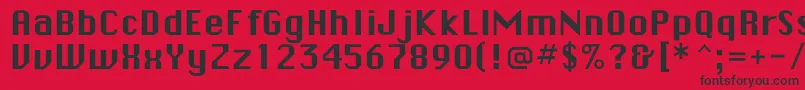 Checkboxflf Font – Black Fonts on Red Background