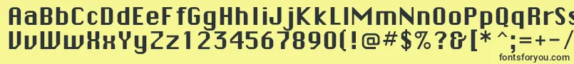 Checkboxflf Font – Black Fonts on Yellow Background
